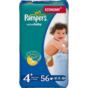 Подгузники Pampers Active Baby №4+ (9-20кг) 56шт.